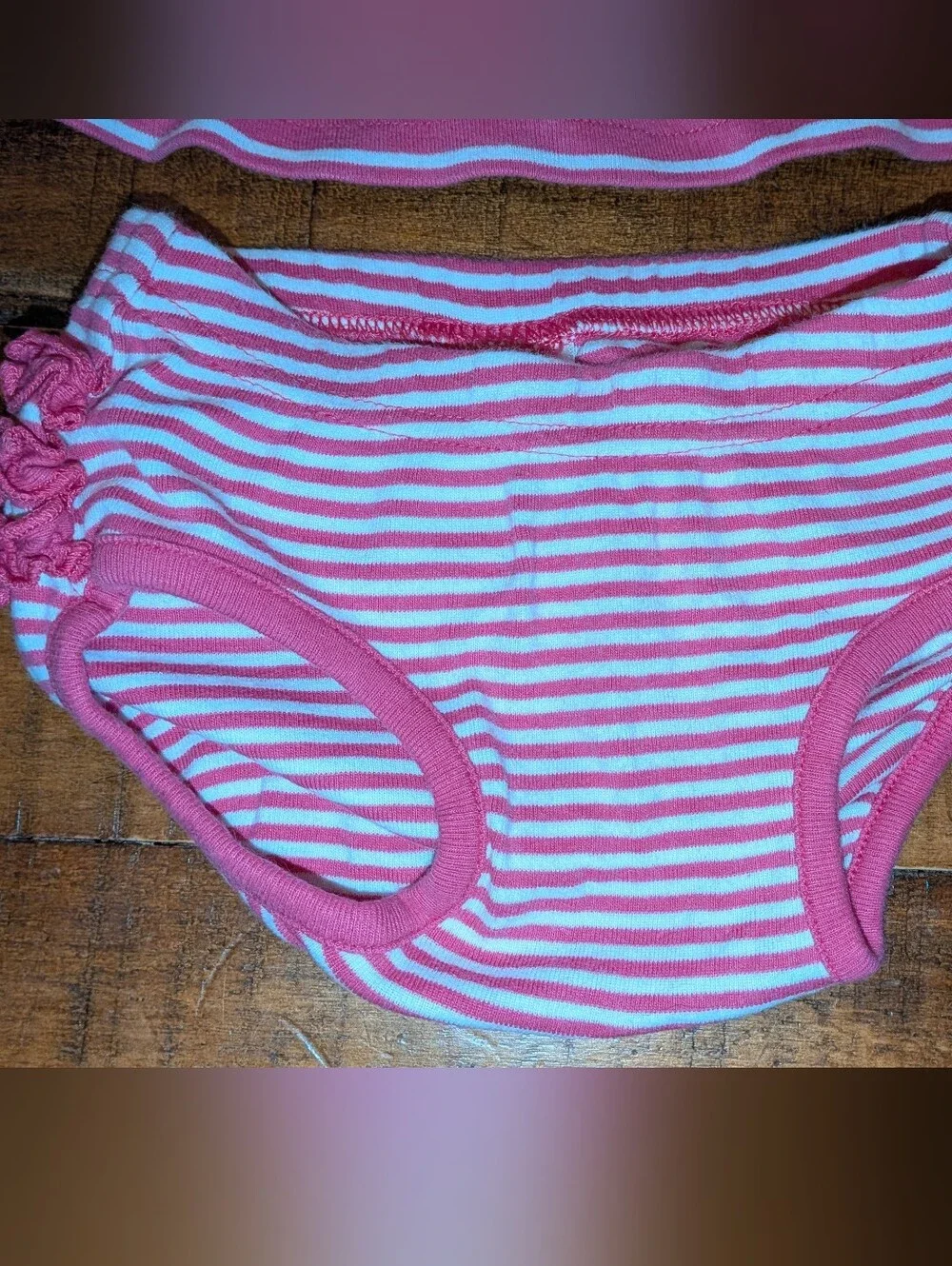 Hanna Andersson Pink & White Striped Dress with Matching Bloomers, 60, 3-6m